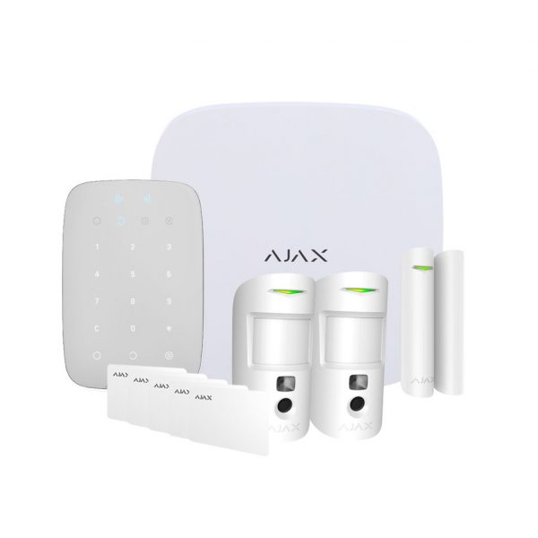 Kit Alarma para tienda con 10 tarjetas de acceso y control de puerta Ajax RSKIT2-E